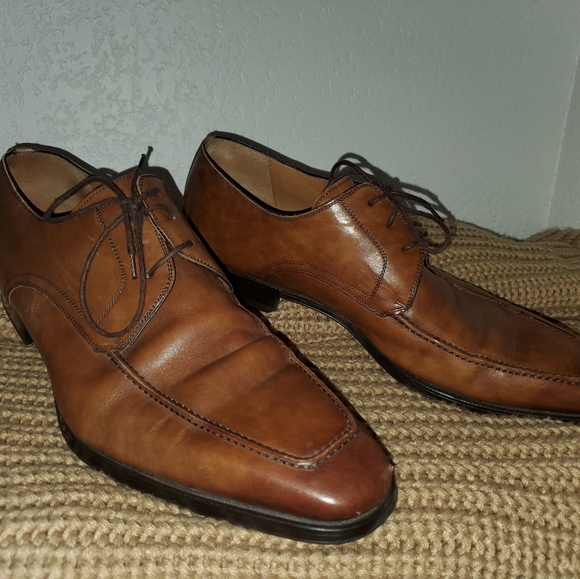 Magnanni Pardo Tobacco Brown Men Derby Lace Up size 11.5 M US Shoes 13723 - Picture 2 of 8
